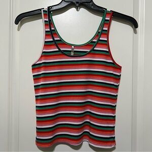 BKE Core Women’s Horizontal Striped Tank Top In Multicolor